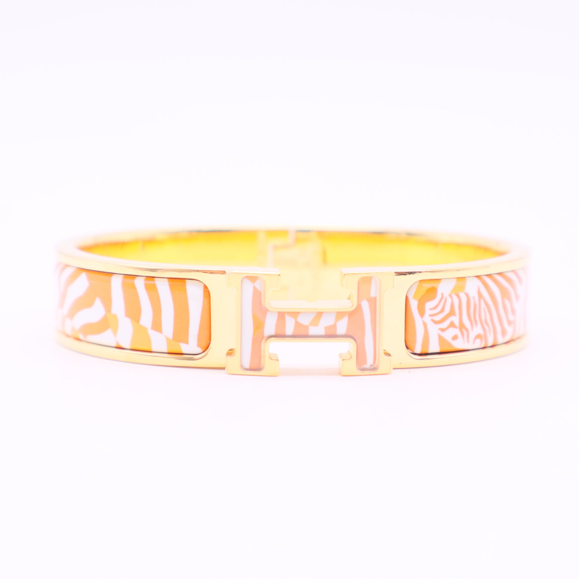 Enamel Clic H Zebres de Tanzanie Bracelet