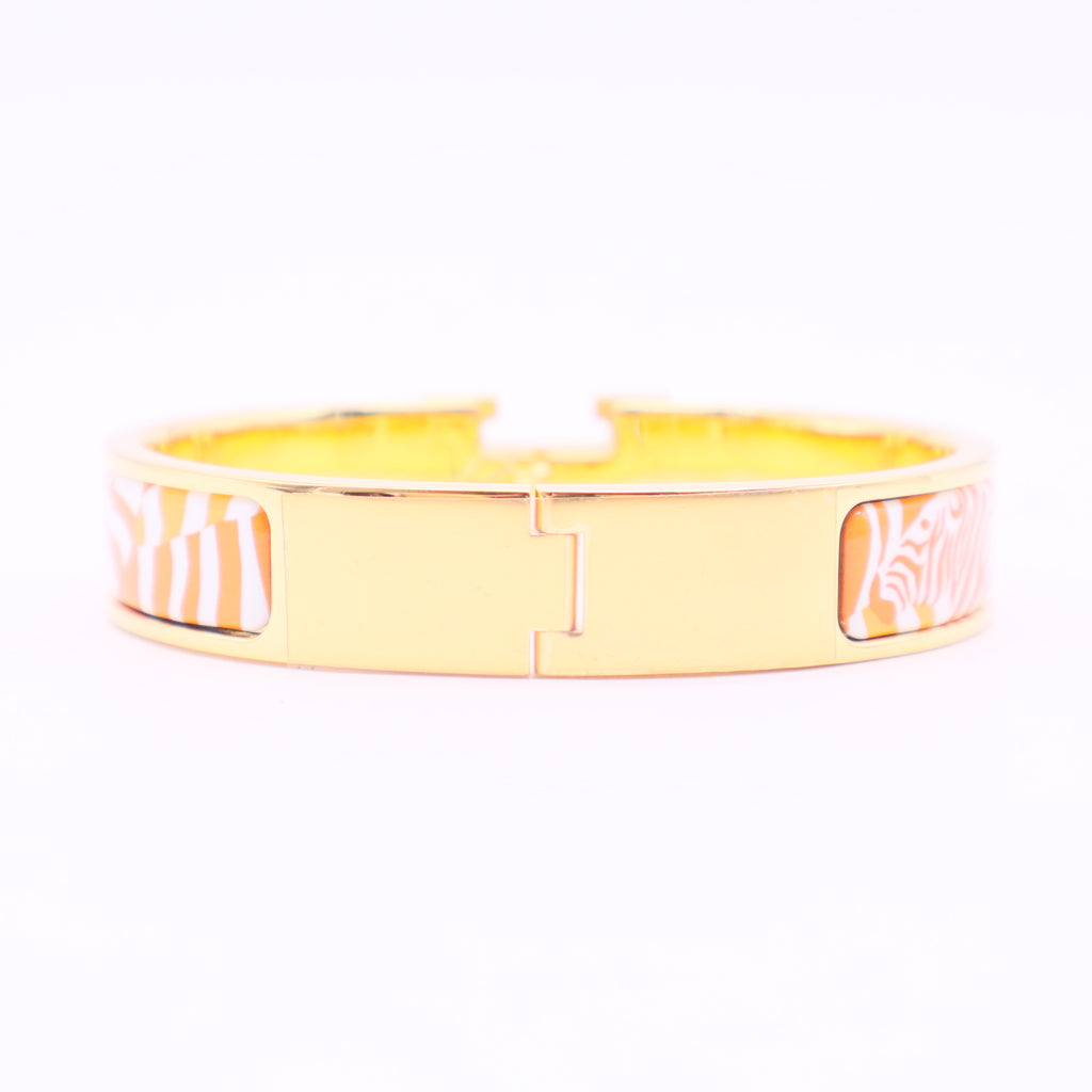 Enamel Clic H Zebres de Tanzanie Bracelet