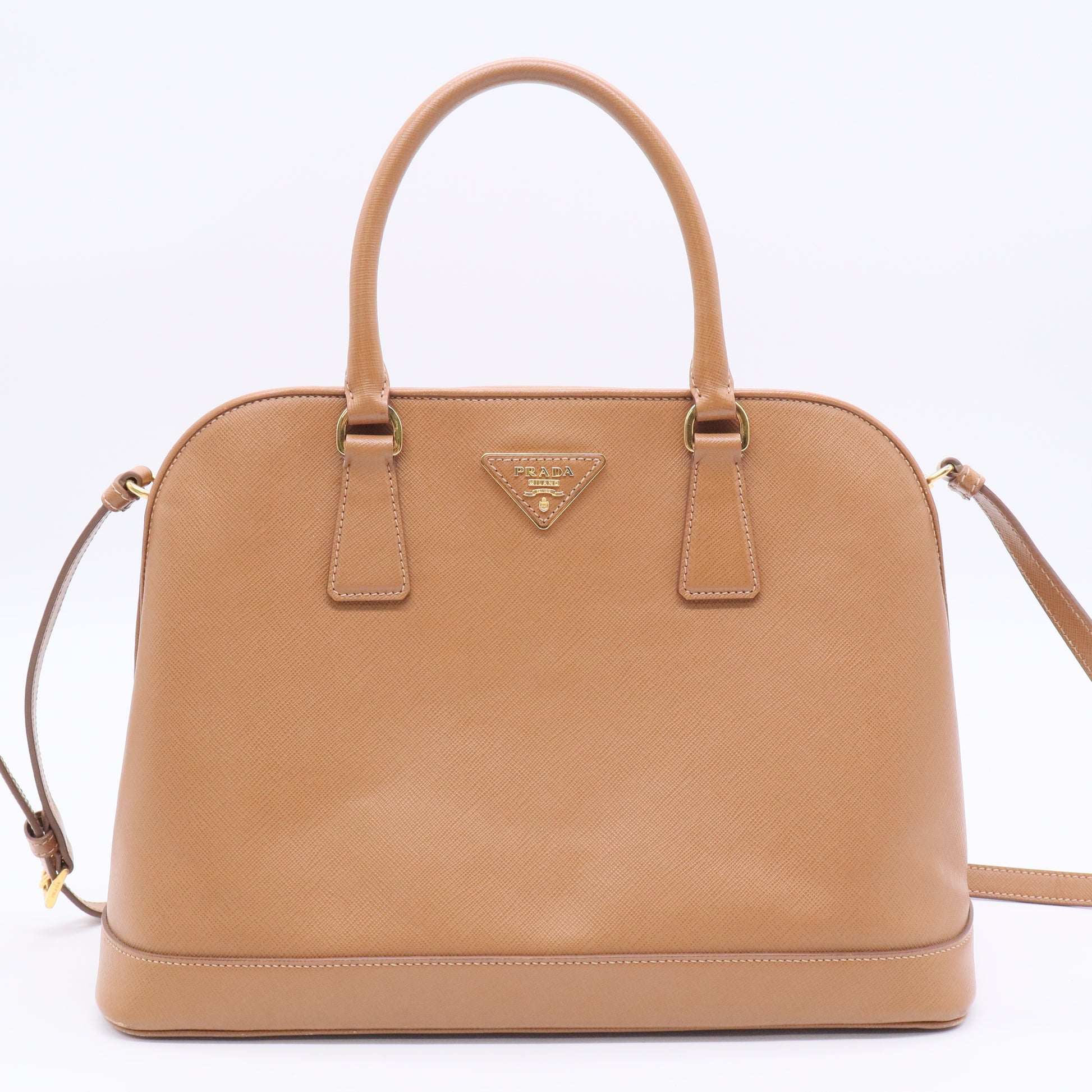 Prada Open Promenade Bag Vernice Saffiano Leather Twins B20550