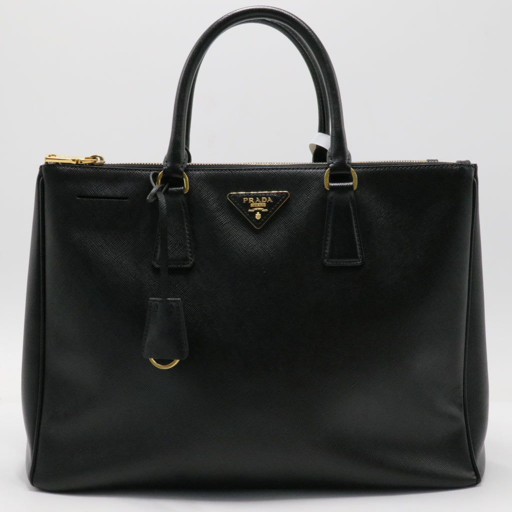 Double Zip Lux Tote Saffiano Leather Medium