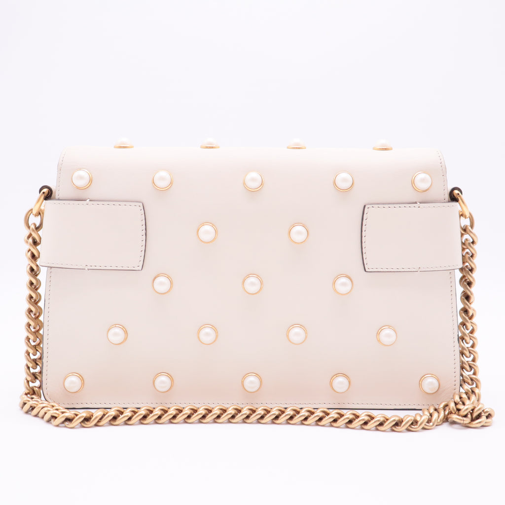 Nappa Pearl Studded Mini Queen Margaret Broadway Shoulder Bag