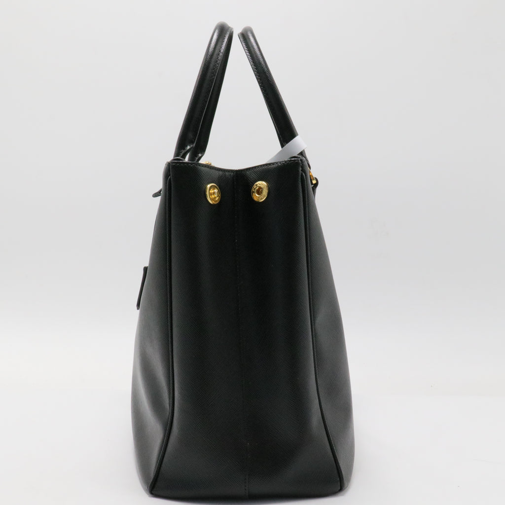 Double Zip Lux Tote Saffiano Leather Medium
