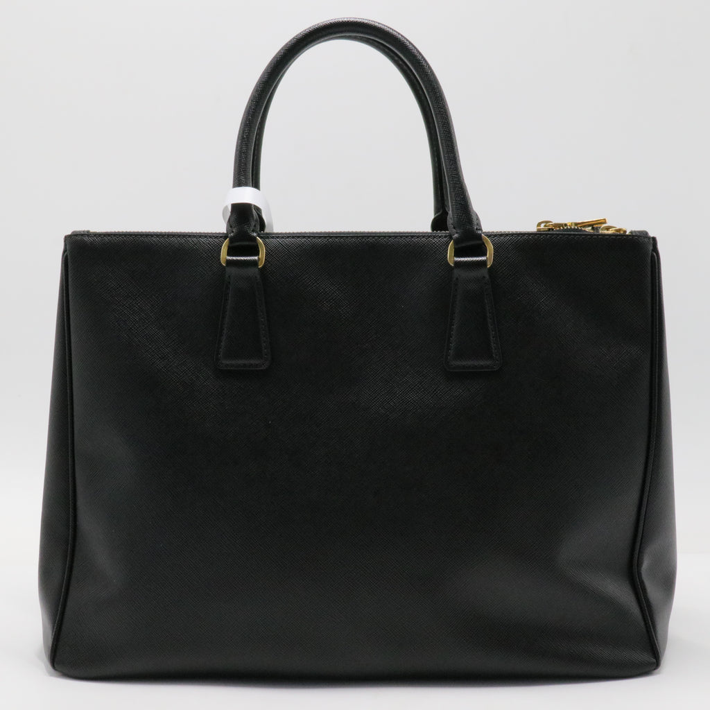 Double Zip Lux Tote Saffiano Leather Medium