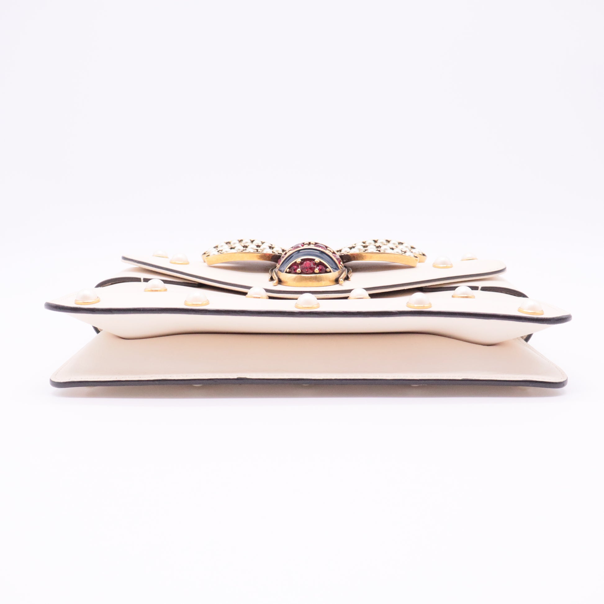 Nappa Pearl Studded Mini Queen Margaret Broadway Shoulder Bag