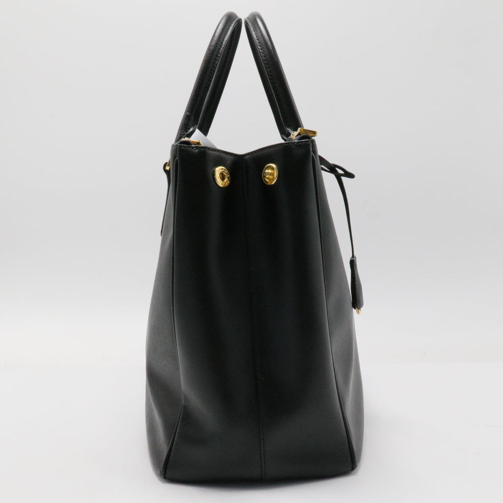 Double Zip Lux Tote Saffiano Leather Medium
