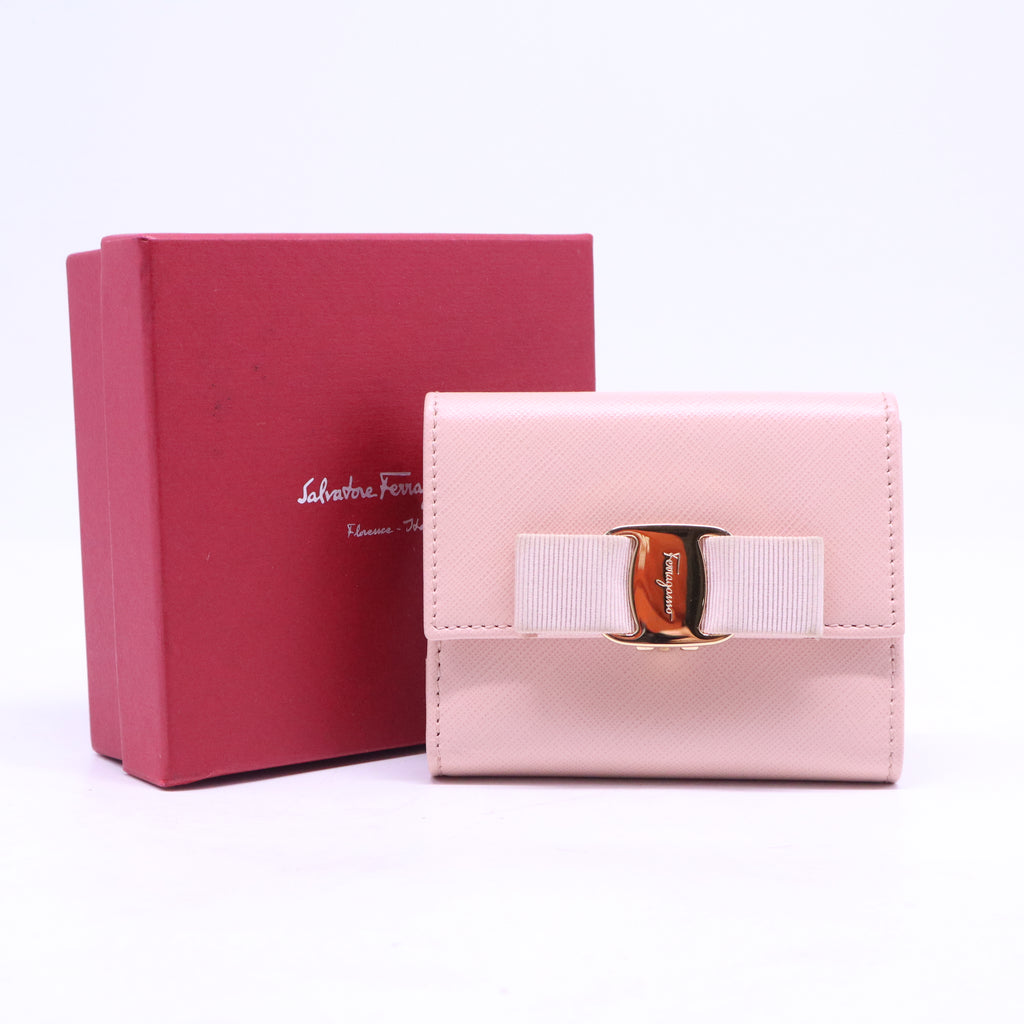 FERRAGAMO Vara ribbon 22 D515 Folded wallet Calfskin Women's W20893