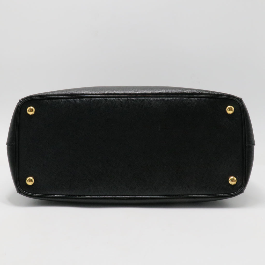 Double Zip Lux Tote Saffiano Leather Medium