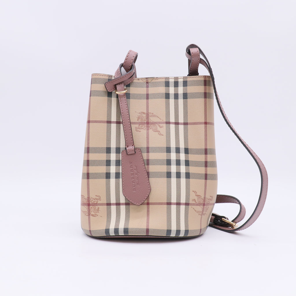 Burberry Lorne Haymarket Check Bucket Bag twins LDJ5115