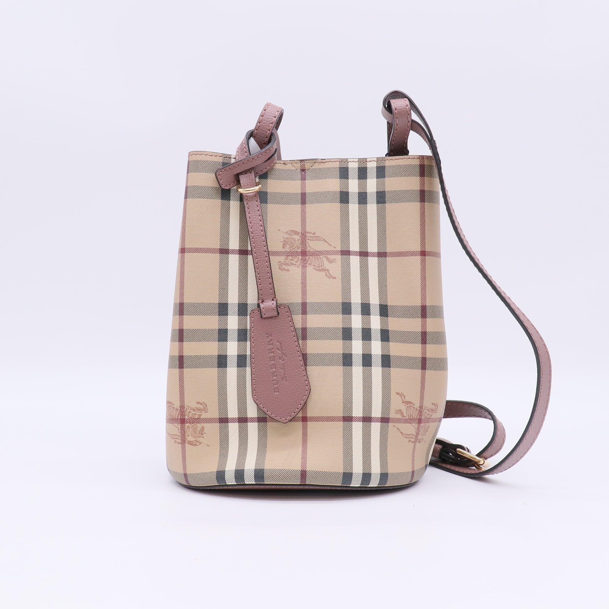 Burberry Lorne Haymarket Check Bucket Bag twins LDJ5115