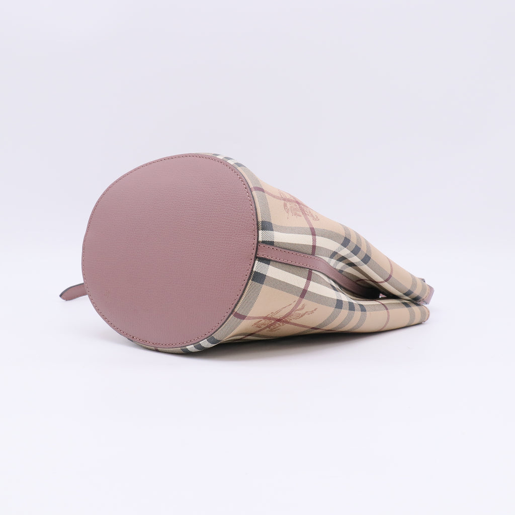 Burberry Lorne Haymarket Check Bucket Bag twins LDJ5115