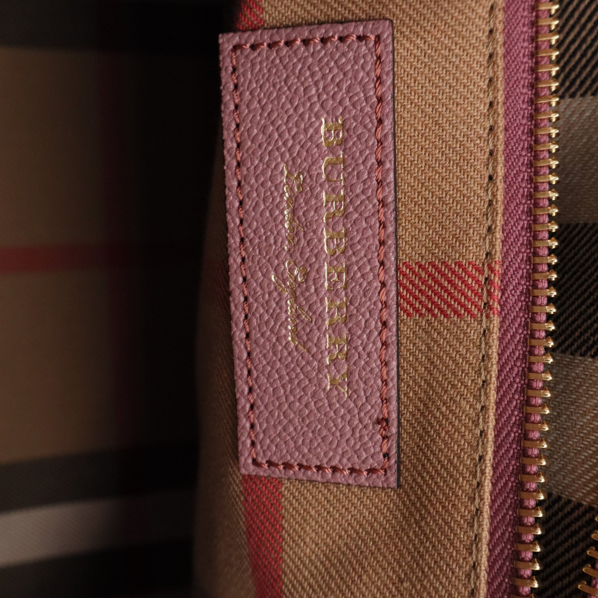 Burberry Dusty Pink Grained Leather Medium Buckle Tote Bag Twins B20458