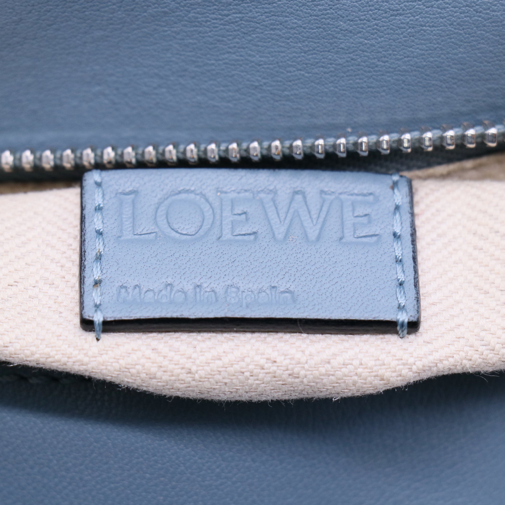Calfskin Medium Puzzle Bag Stone Blue  TWINS B21089