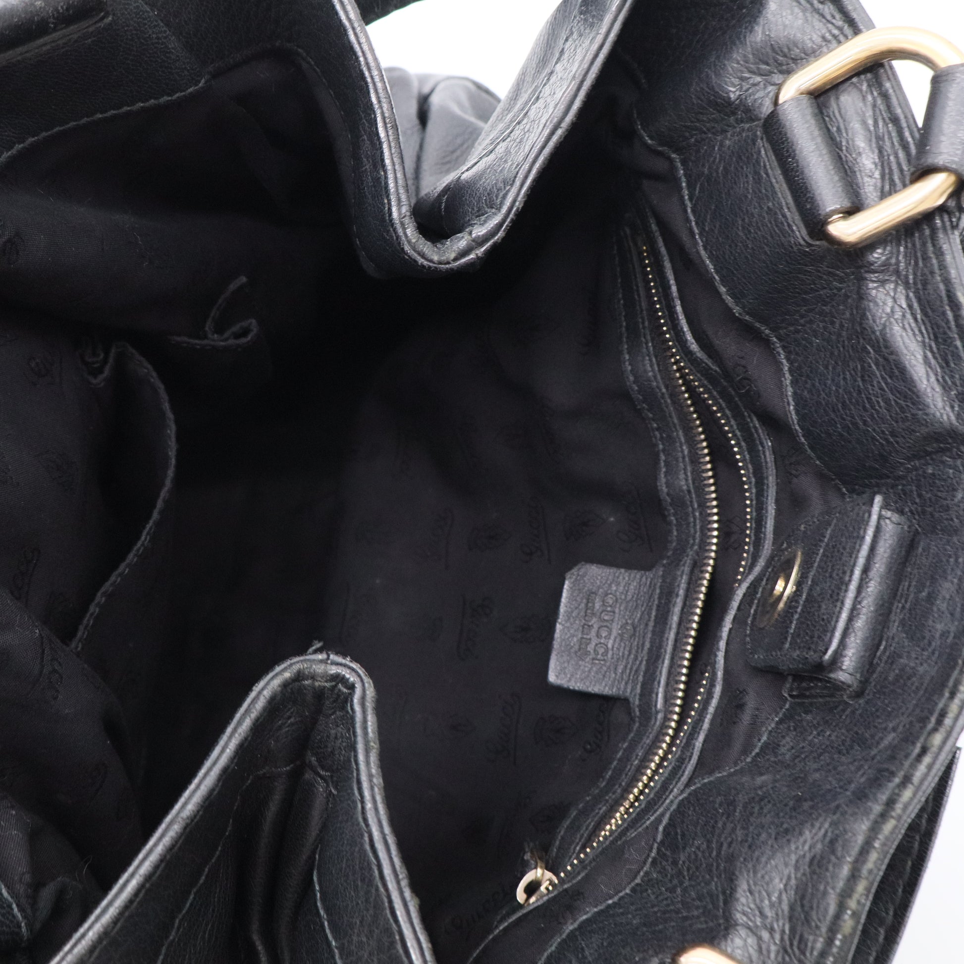 Gucci Black Leather Sienna Tote Bag