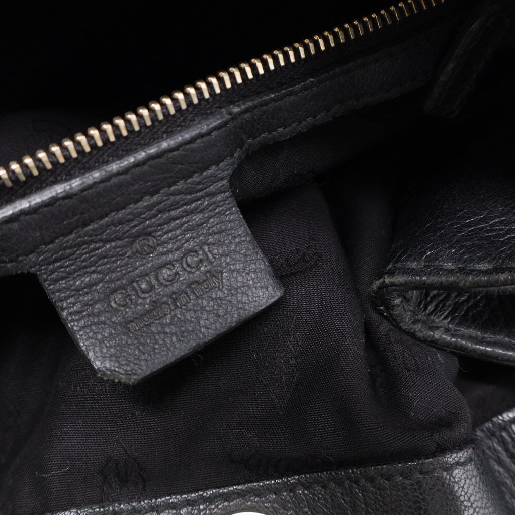 Gucci Black Leather Sienna Tote Bag