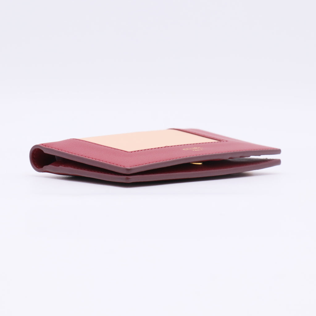 Celine Frame Flap Wallet Leather Compact twins LDJ5116