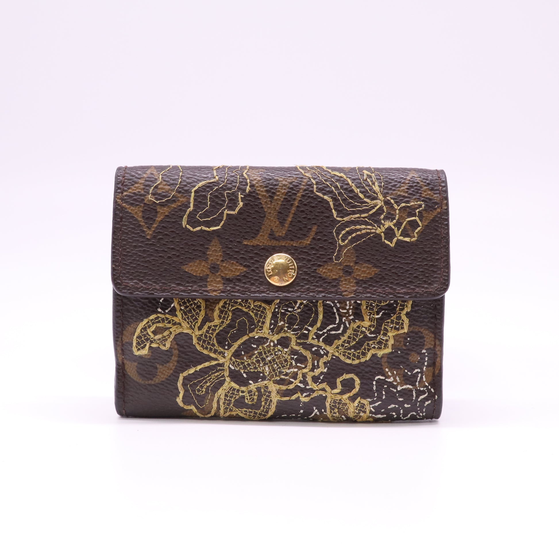 Louis Vuitton Limited Edition Gold Monogram Dentelle Ludlow Wallet W22088