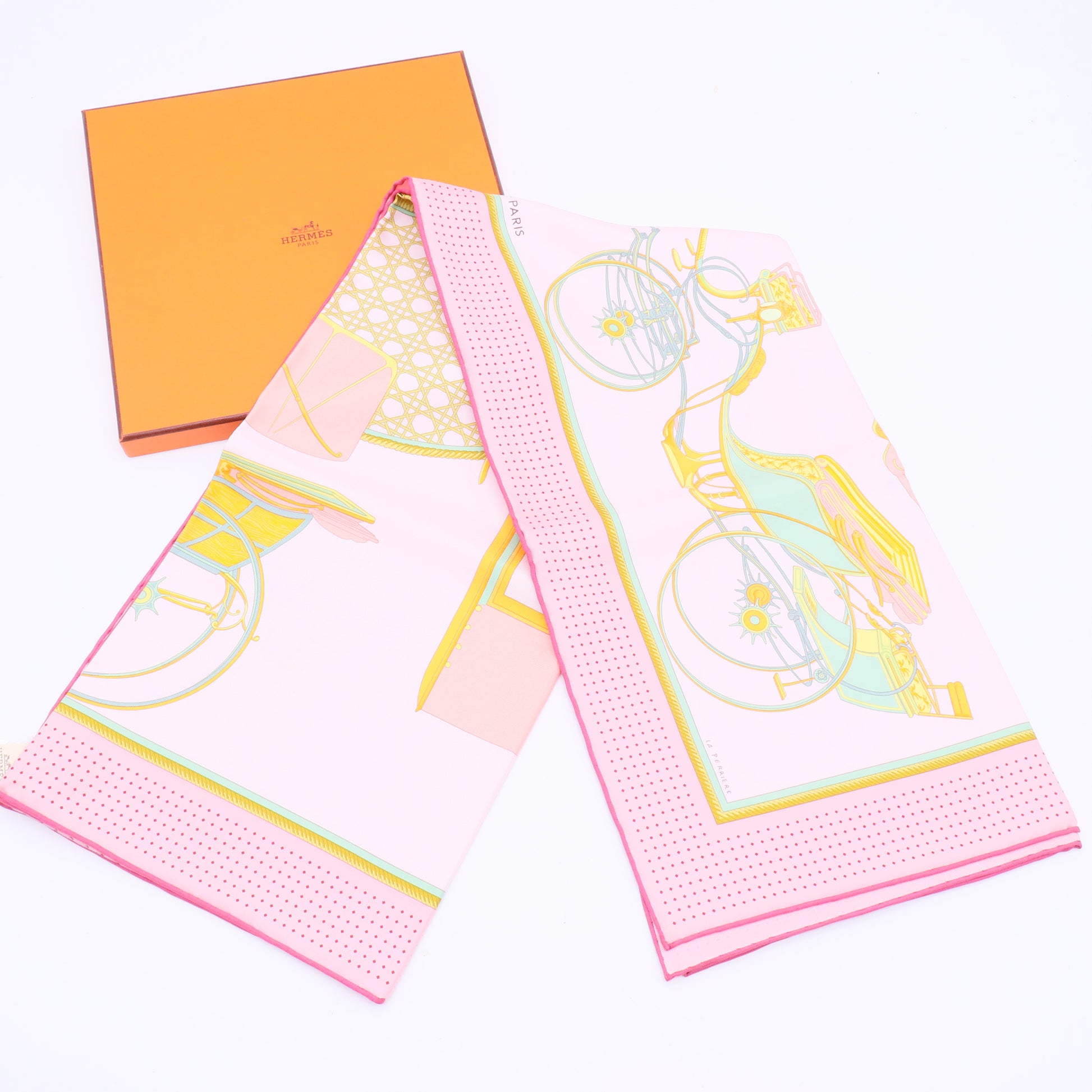 Les Voitures a Transformation Silk Scarf twins LDJ2444