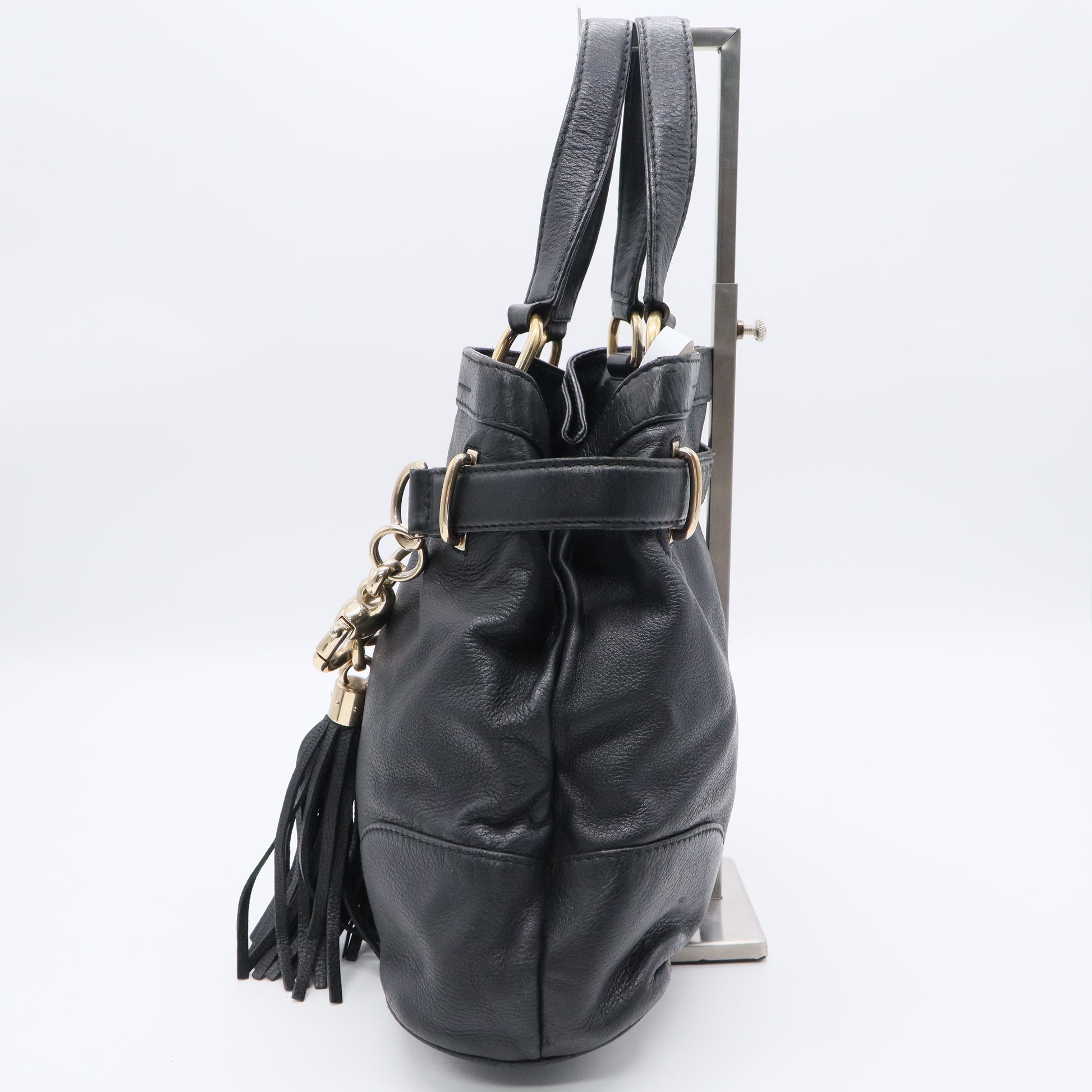 Gucci Black Leather Sienna Tote Bag