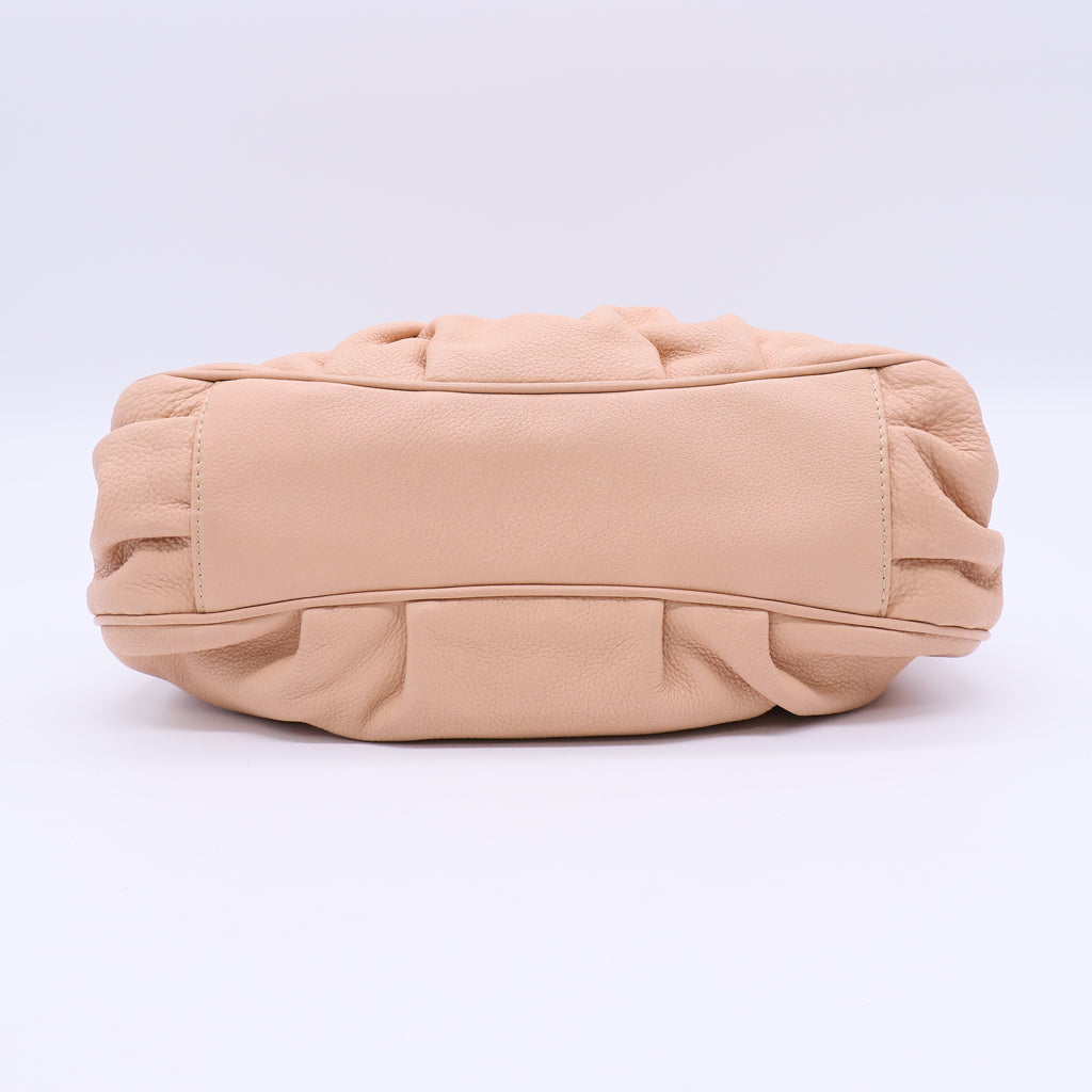 Fendi Beige Leather Mia Agnello Bag B21450