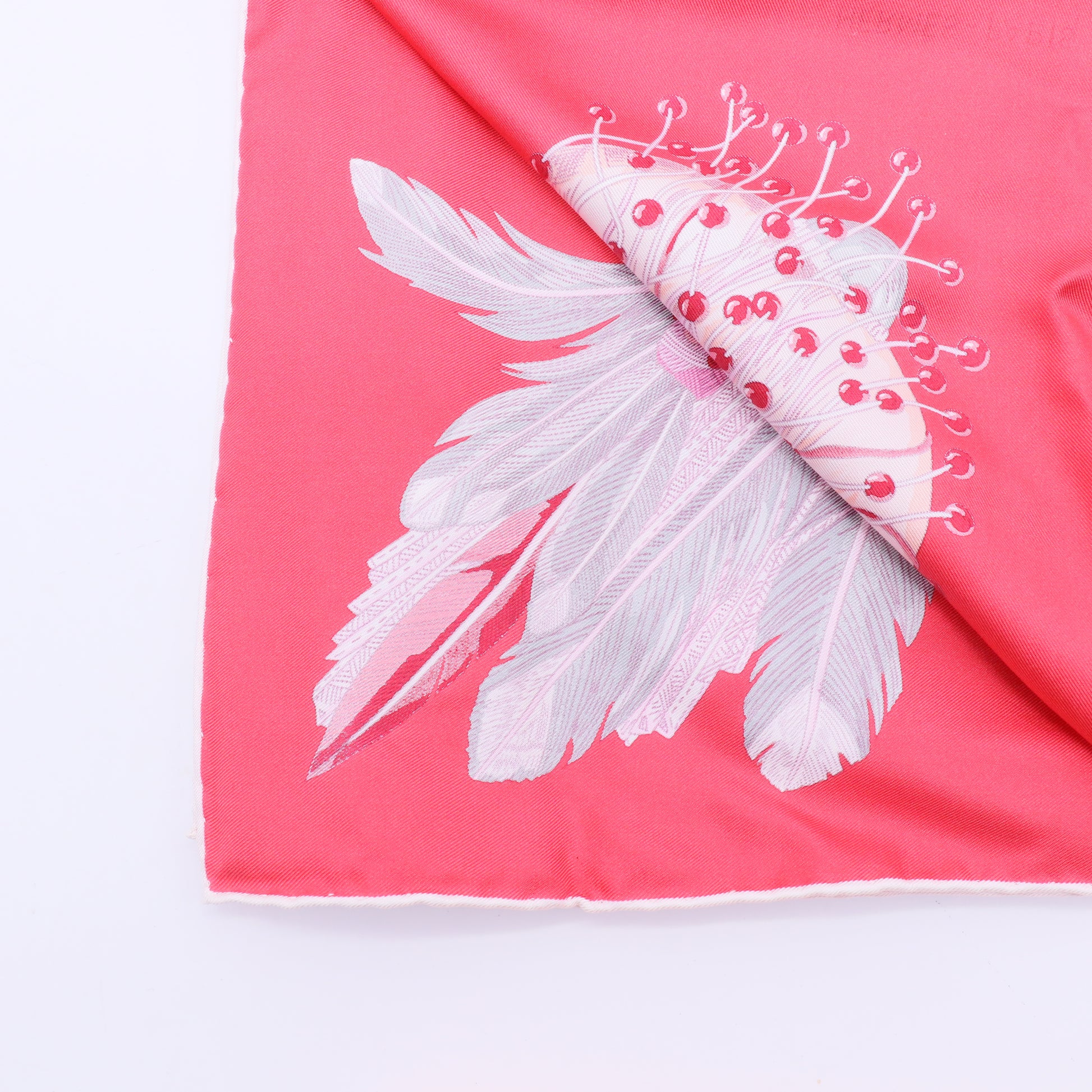 Hermes Red Della Cavalleria Favolosa Silk Scarf Twins LDJ2442