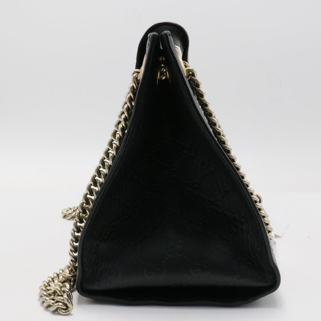 Guccissima Large Emily Chain Shoulder Bag Black