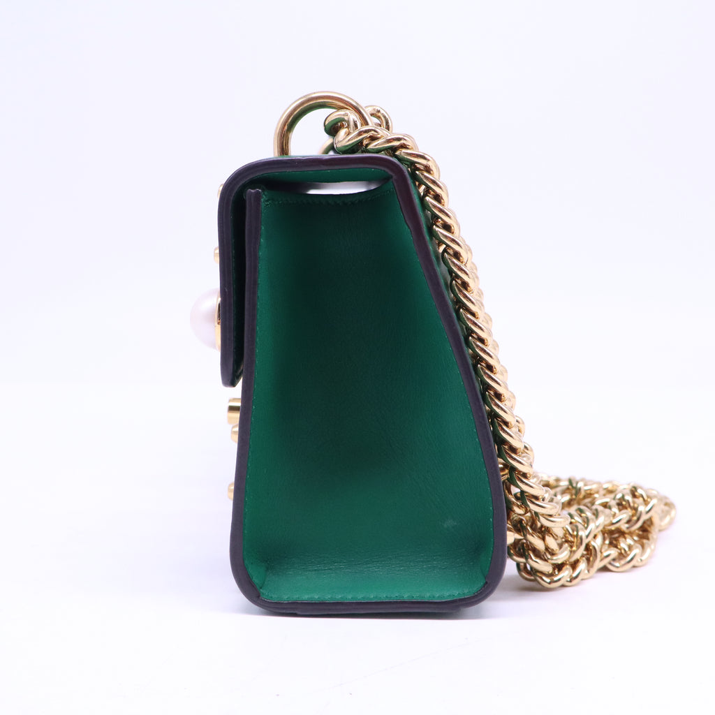 Pearly Padlock Shoulder Bag Studded Leather Small B21193