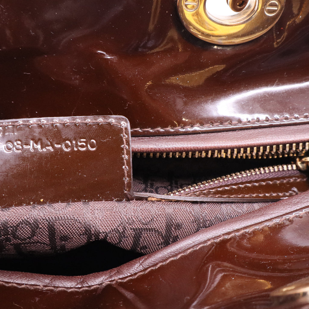 Large Patent Lady Dior Bag