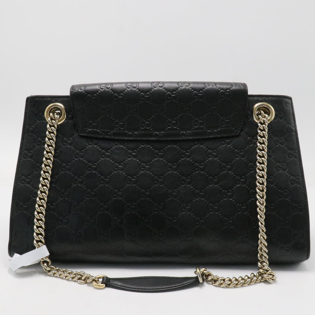Guccissima Large Emily Chain Shoulder Bag Black