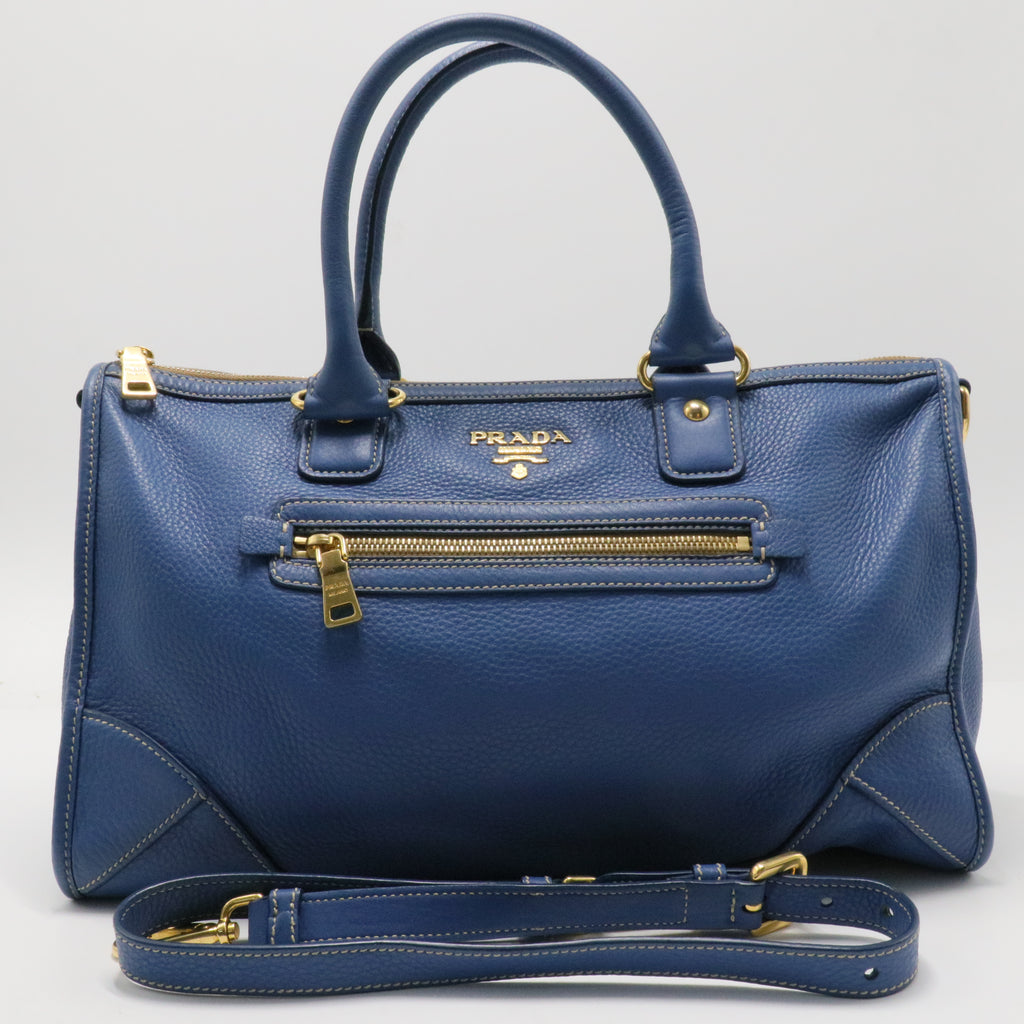 Vitello Daino Zip Tote w/ Strap