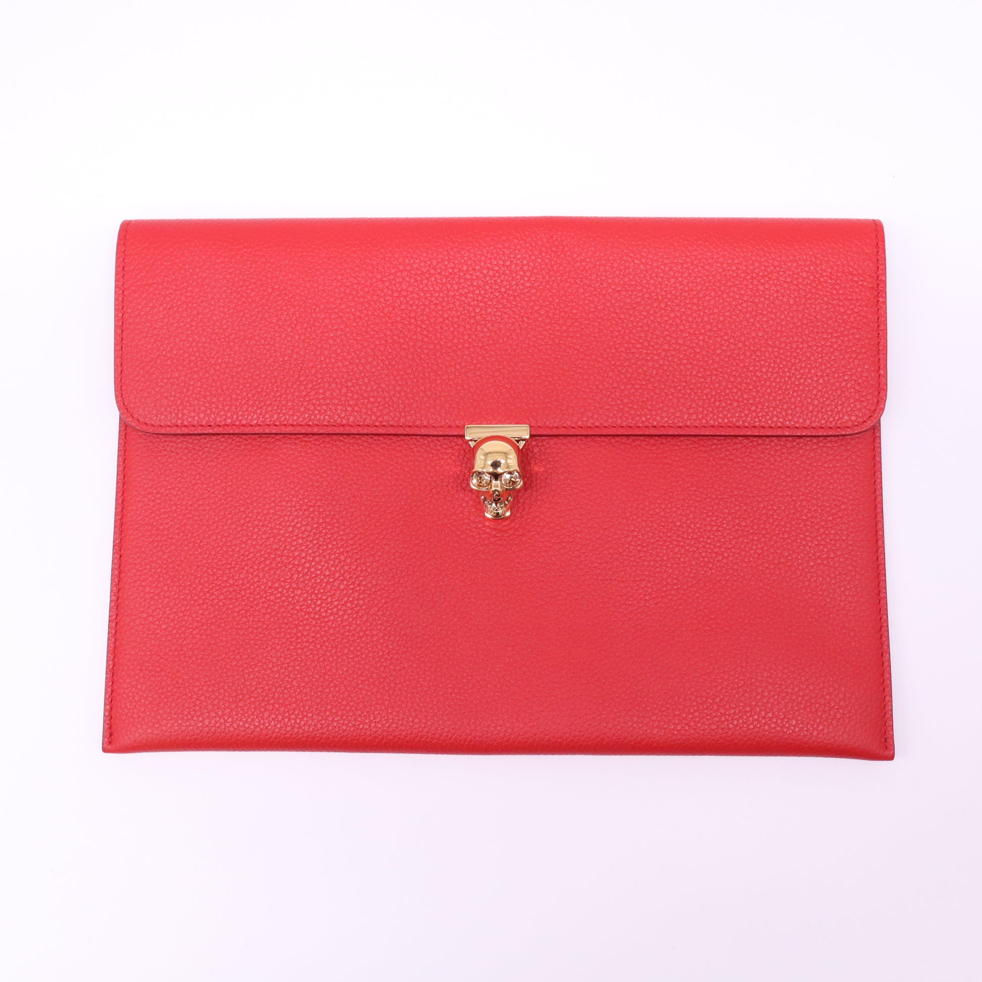 Alexander McQueen Skull Leather Envelope Clutch W22064