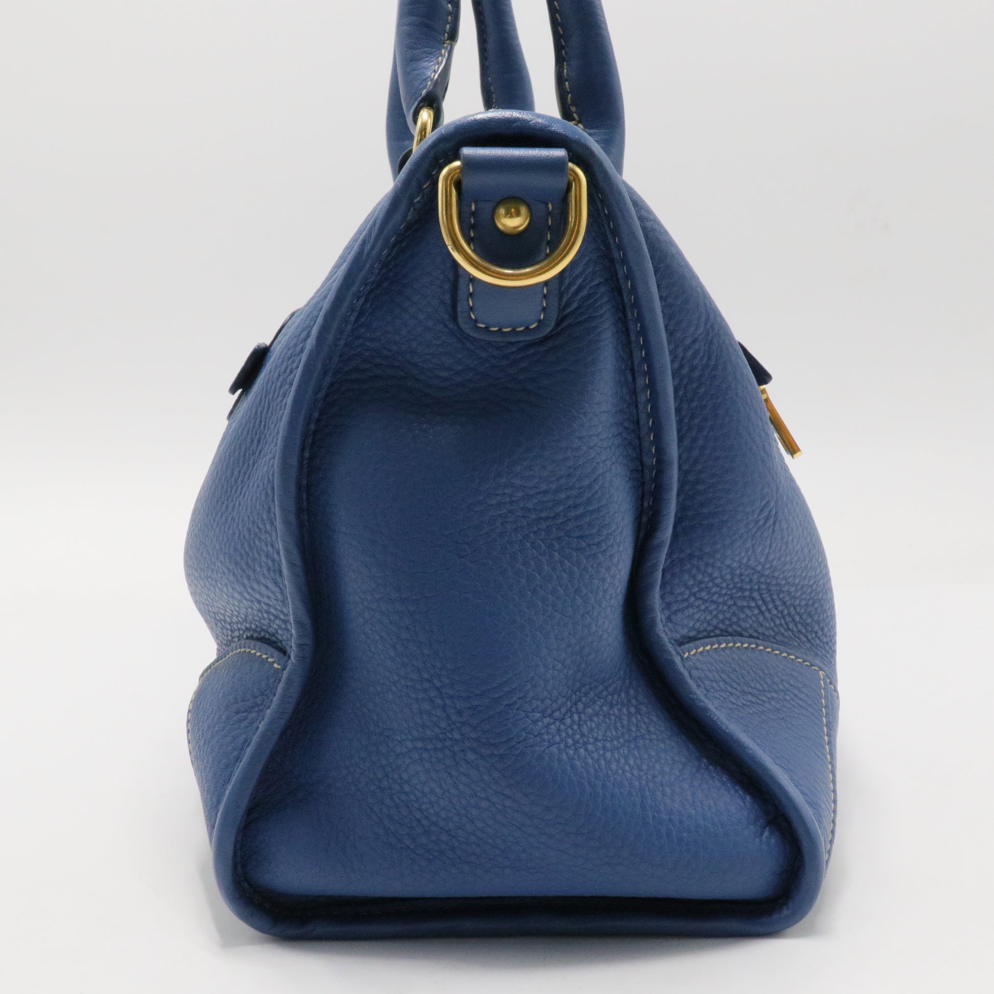 Vitello Daino Zip Tote w/ Strap