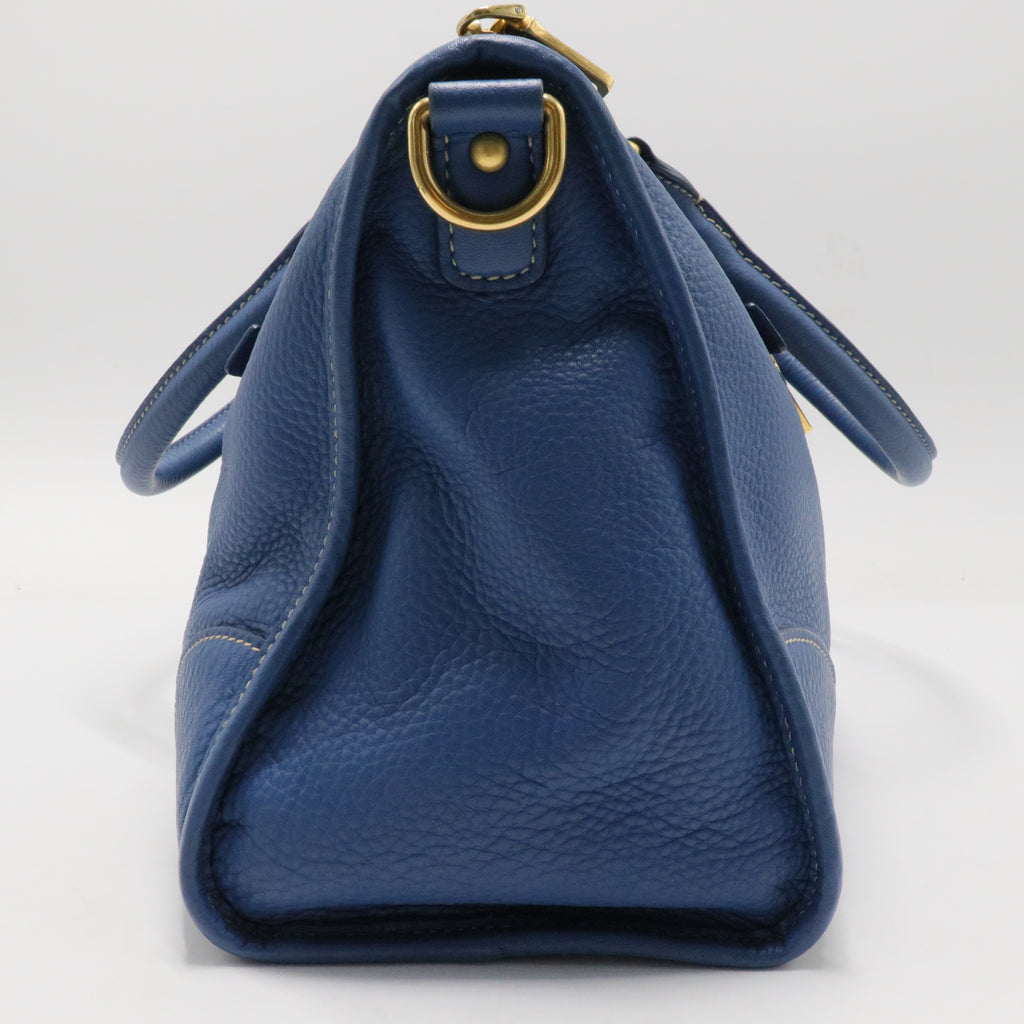 Vitello Daino Zip Tote w/ Strap