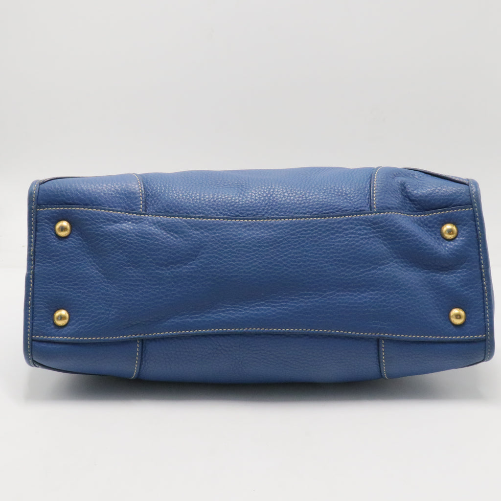 Vitello Daino Zip Tote w/ Strap