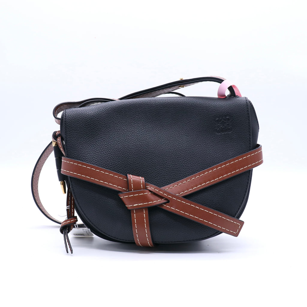 Black Leather Gate Bag Twins LDJ3693