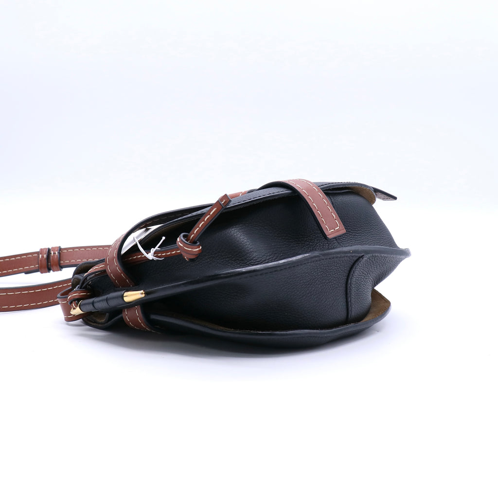 Black Leather Gate Bag Twins LDJ3693