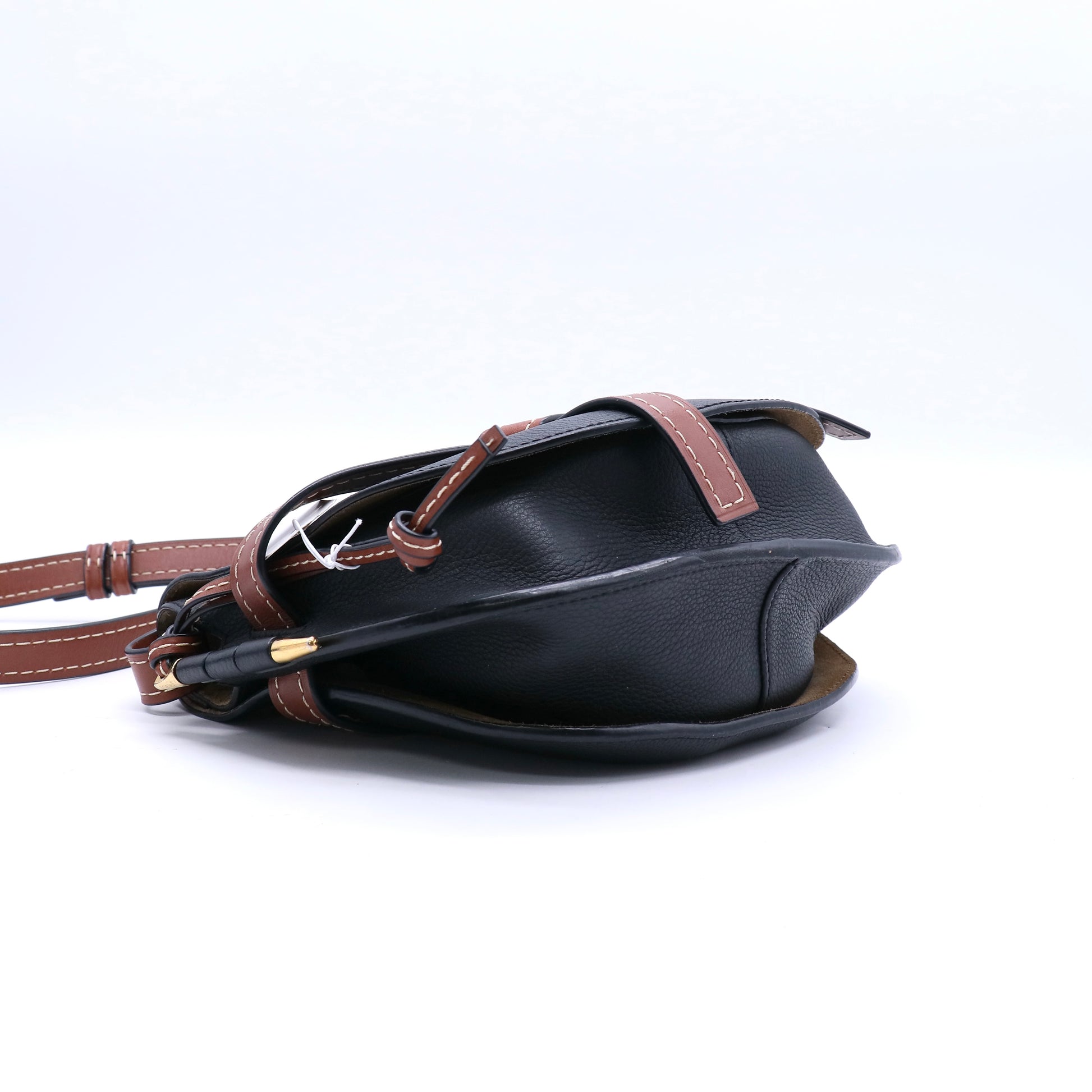 Black Leather Gate Bag Twins LDJ3693