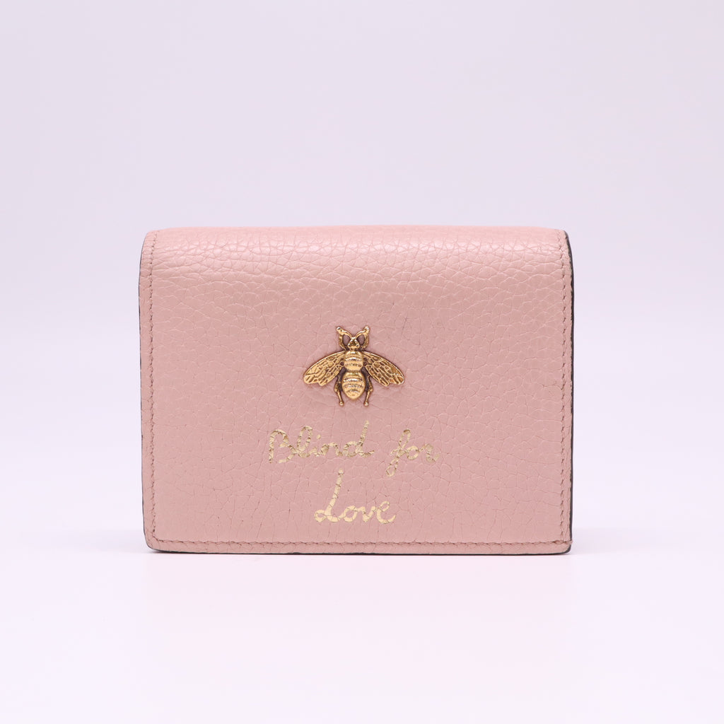 Gucci Animalier Leather Card Case Wallet W21978