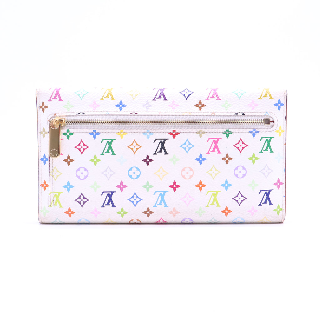 Louis Vuitton Monogram Multicolor Eugenie Wallet White Litchi twins W20800
