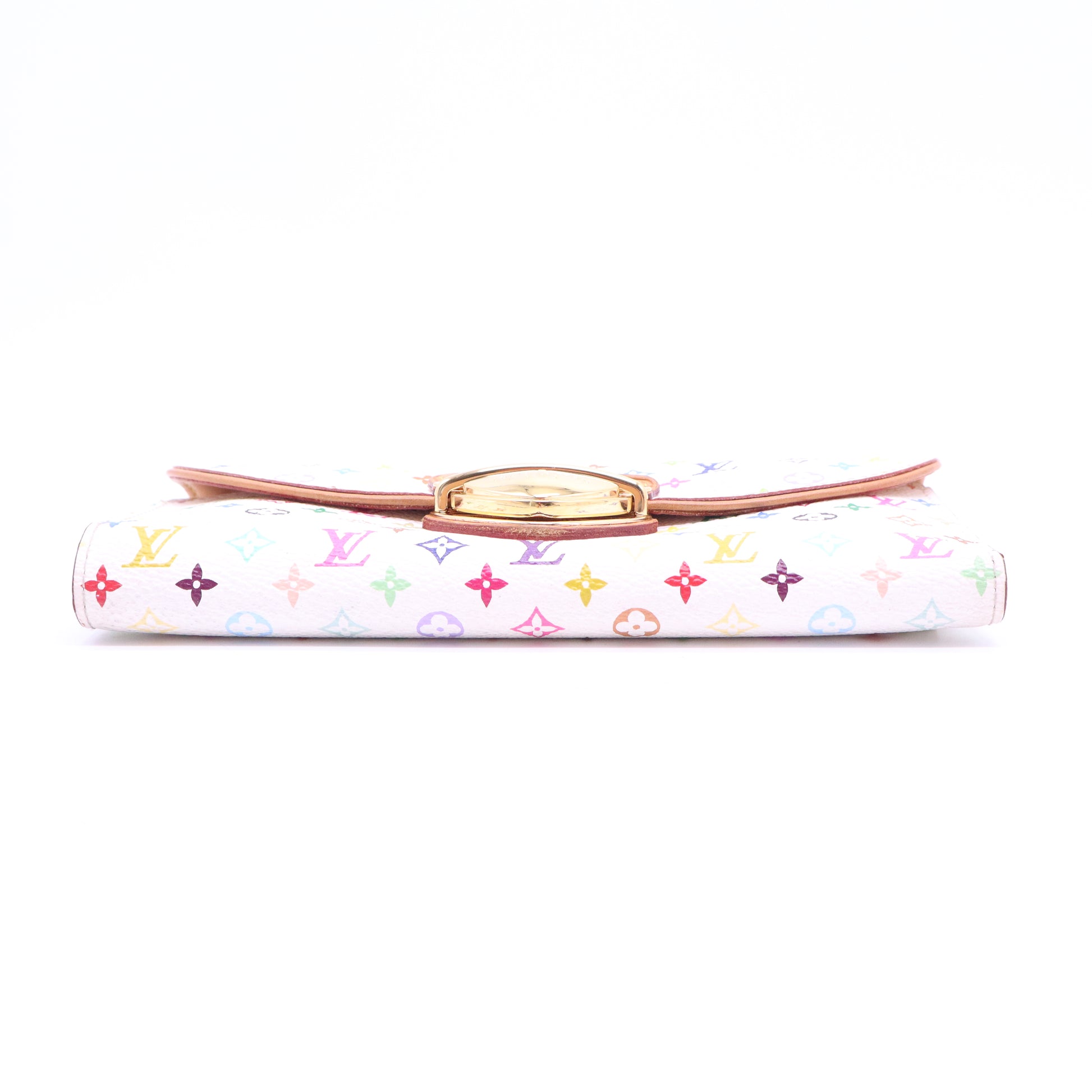 Louis Vuitton Monogram Multicolor Eugenie Wallet White Litchi twins W20800