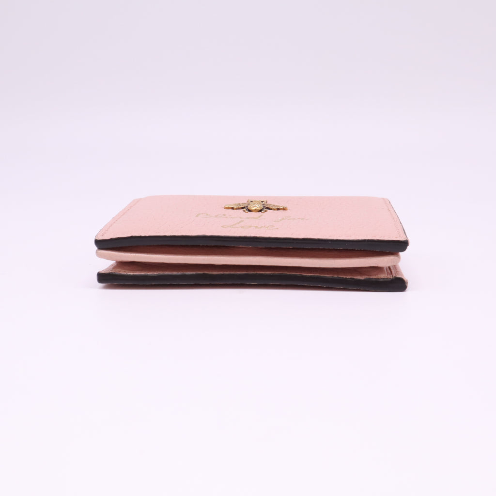 Gucci Animalier Leather Card Case Wallet W21978