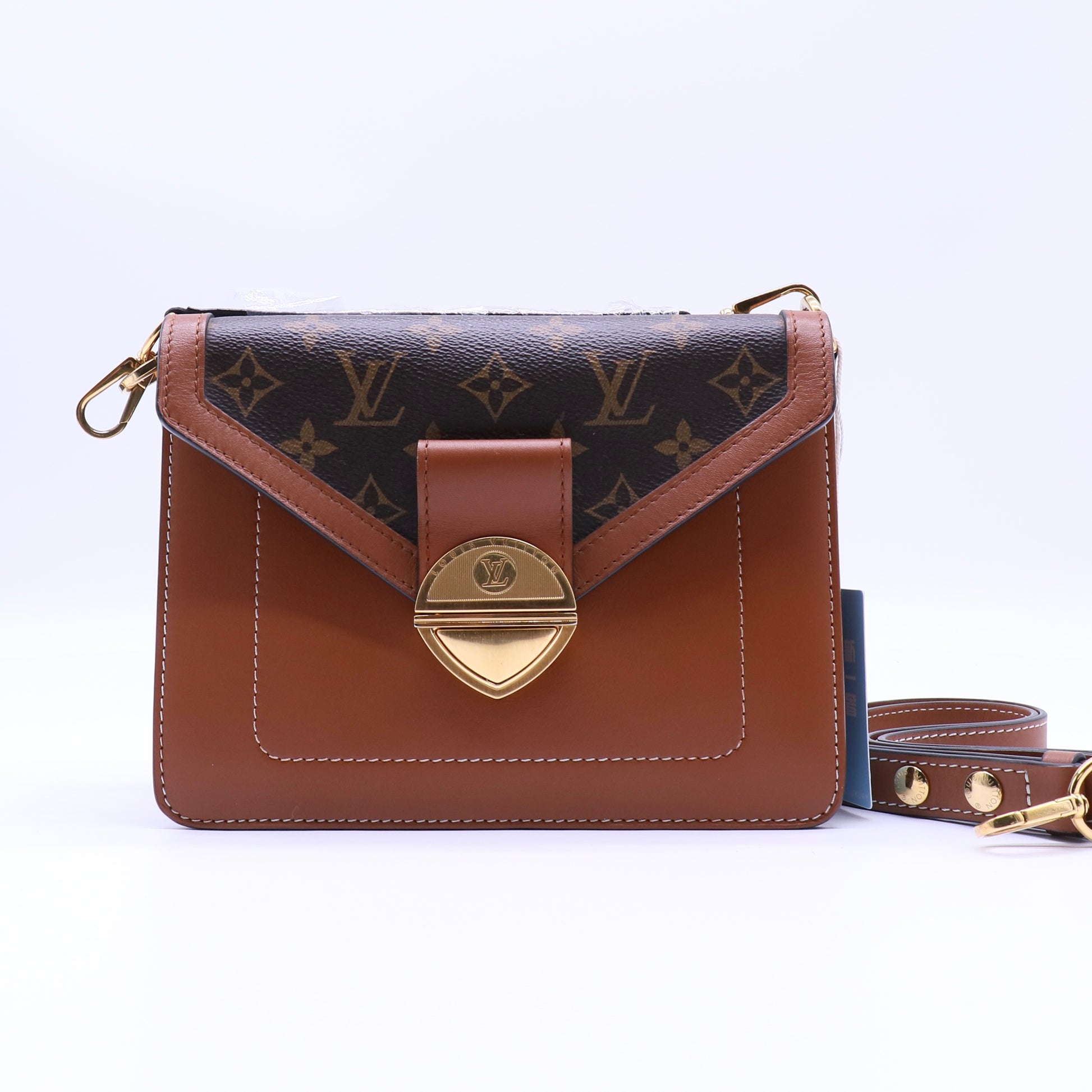 Biface Handbag Leather and Monogram Canvas Twins LDJ4319