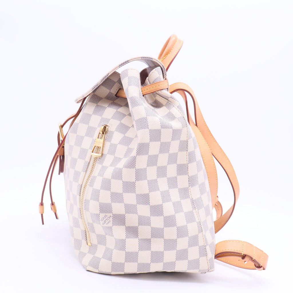 Damier Azur Canvas Sperone Backpack Bag Twins