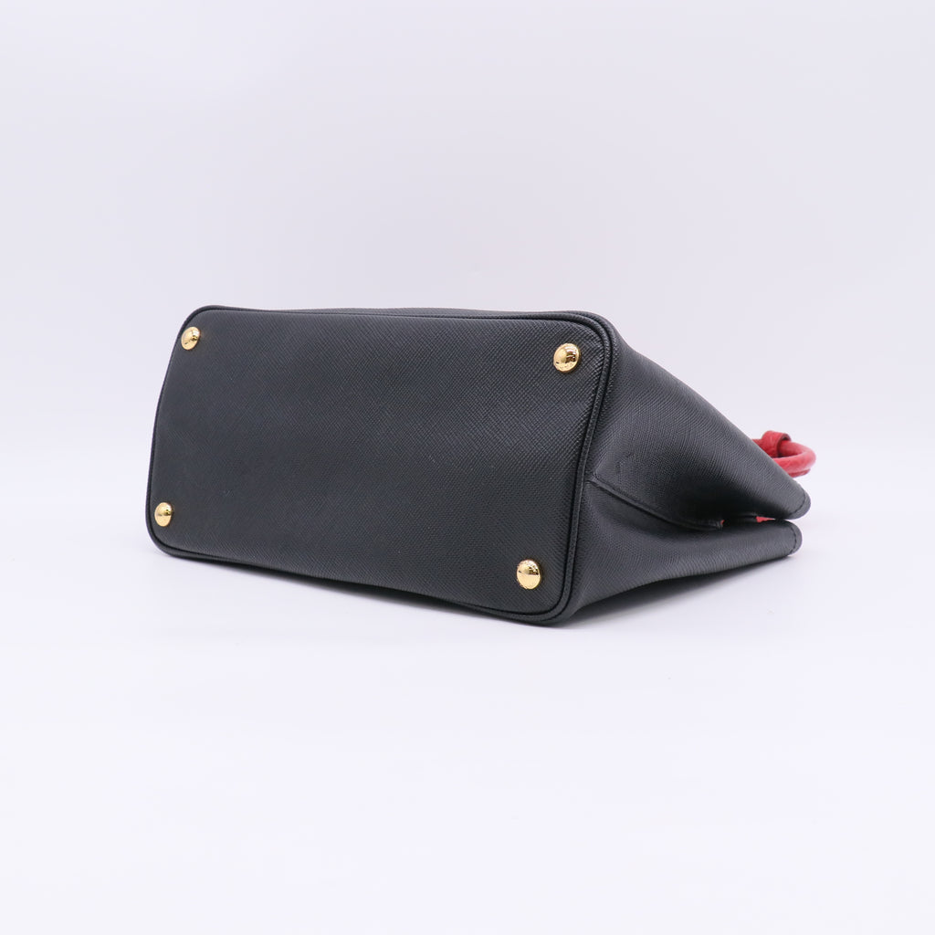 Prada Saffiano Cuir Crocodile Double Bag LDJ5119