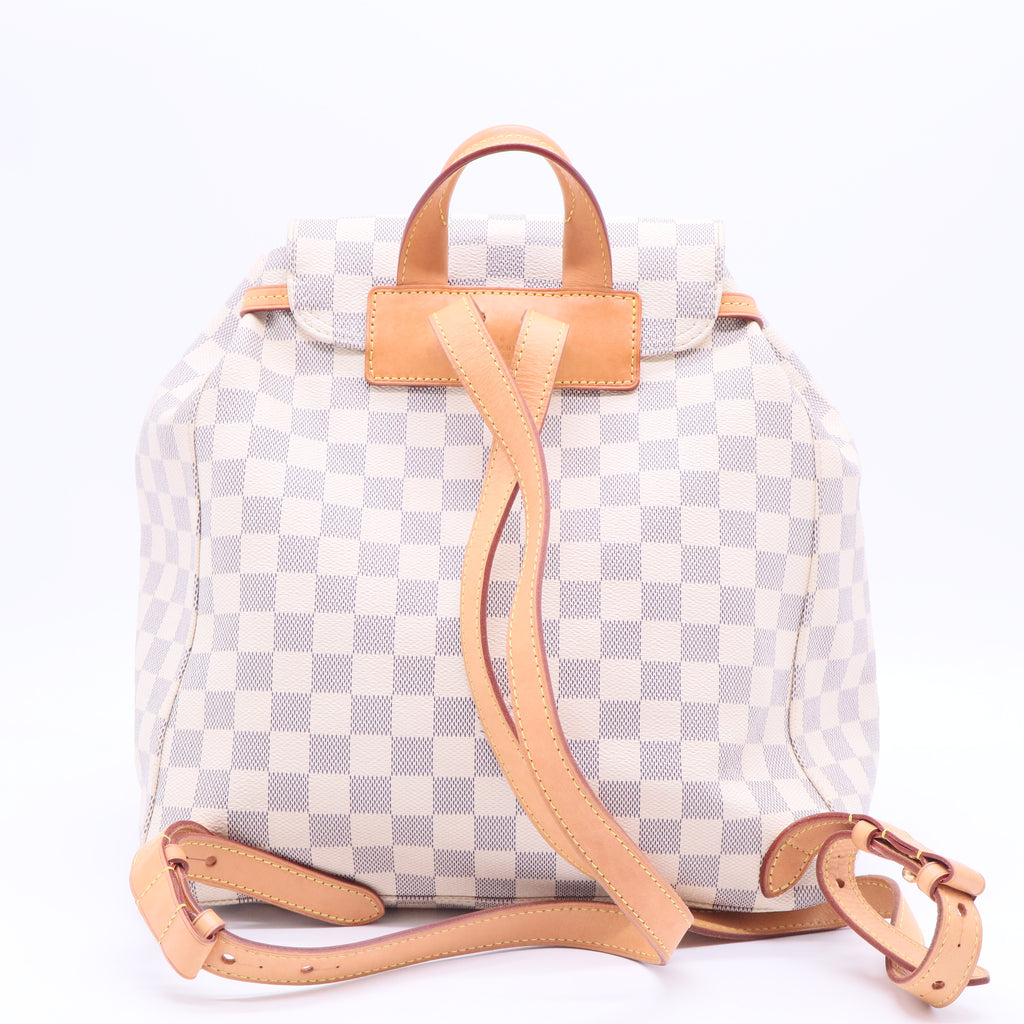 Damier Azur Canvas Sperone Backpack Bag Twins