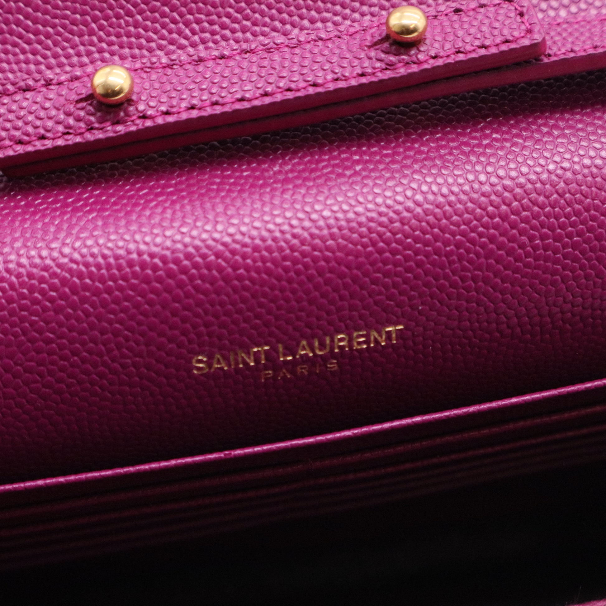 Classic Monogram Wallet on Chain Matelasse Chevron Leather Small twins