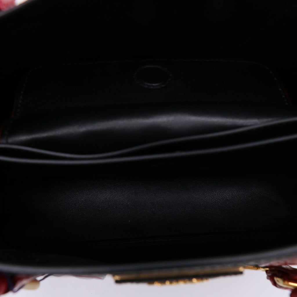 Prada Saffiano Cuir Crocodile Double Bag LDJ5119