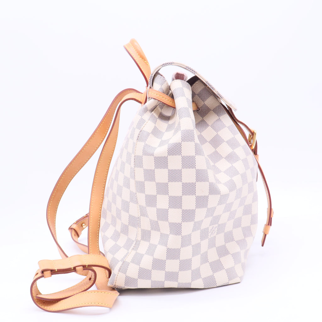 Damier Azur Canvas Sperone Backpack Bag Twins