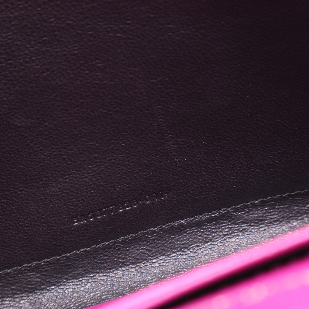 Classic Monogram Wallet on Chain Matelasse Chevron Leather Small twins