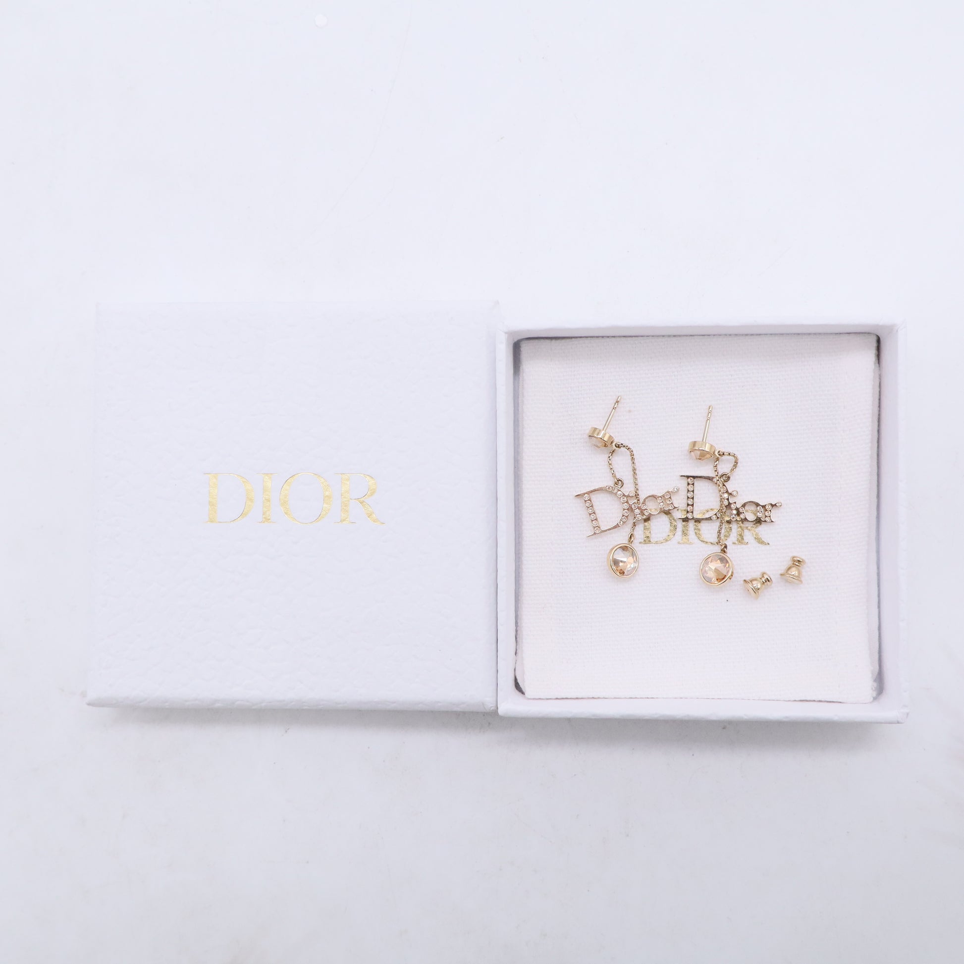 Vintage Dior Hanging Letter Earrings W20036