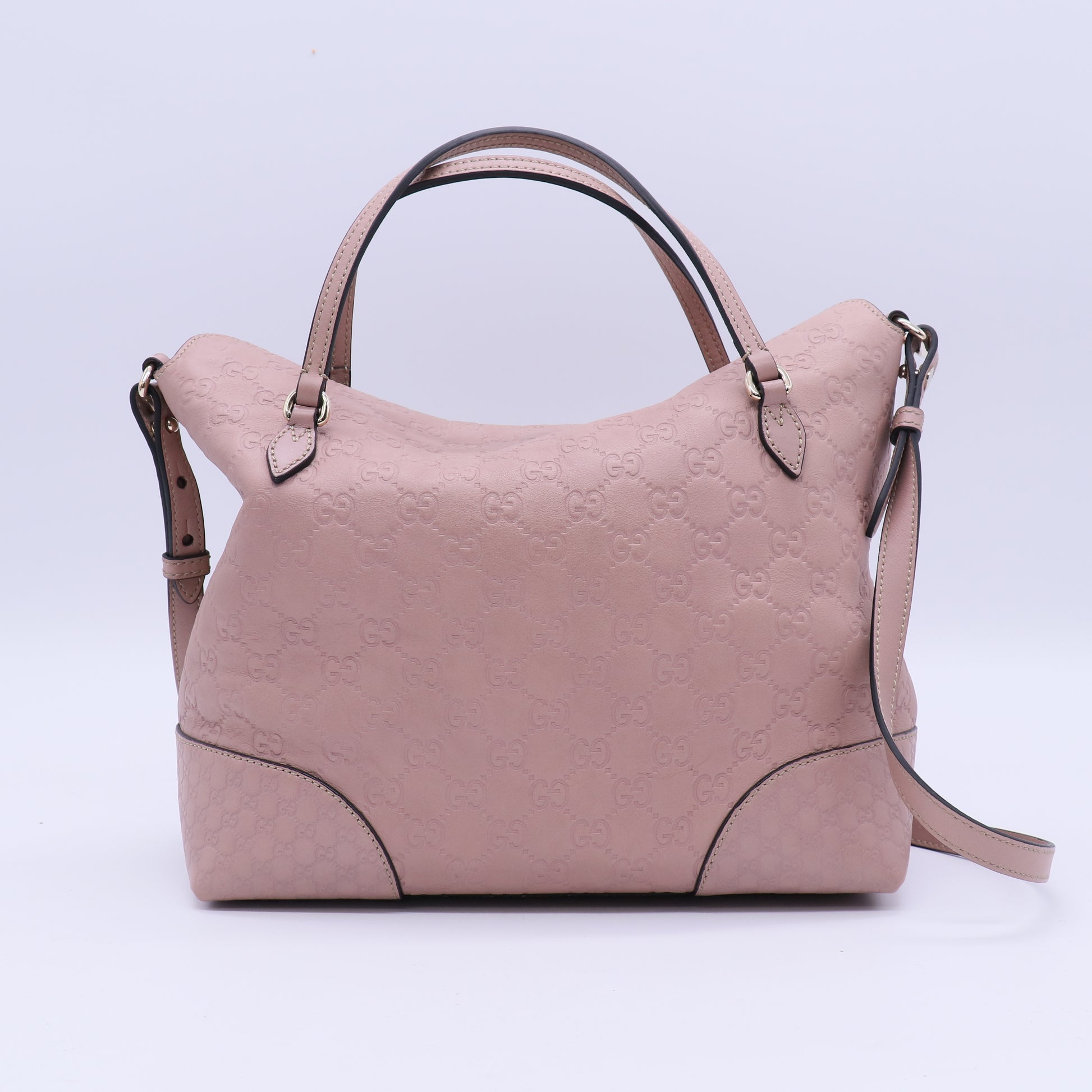 Signature Fold Over Tote Guccissima Leather Medium Twins B21359